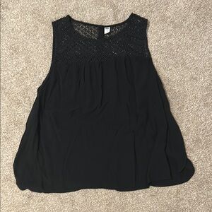 Old Navy Black Relaxed Embellished Tank Top